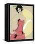 Lady in Red-Ashley David-Framed Stretched Canvas