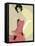 Lady in Red-Ashley David-Framed Stretched Canvas