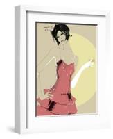 Lady in Red-Ashley David-Framed Giclee Print