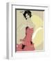 Lady in Red-Ashley David-Framed Giclee Print