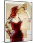 Lady In Red-null-Mounted Giclee Print