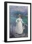 Lady in the Countryside, 1889 (Oil on Canvas)-Giacomo Grosso-Framed Giclee Print