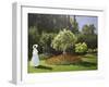 Lady in the Garden, 1867-Claude Monet-Framed Giclee Print