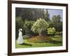 Lady in the Garden, 1867-Claude Monet-Framed Giclee Print