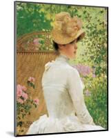 Lady in the Garden-Paul Peel-Mounted Premium Giclee Print
