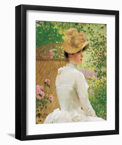 Lady in the Garden-Paul Peel-Framed Premium Giclee Print