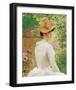 Lady in the Garden-Paul Peel-Framed Premium Giclee Print