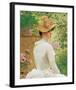 Lady in the Garden-Paul Peel-Framed Premium Giclee Print