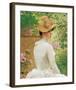 Lady in the Garden-Paul Peel-Framed Premium Giclee Print