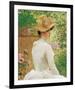 Lady in the Garden-Paul Peel-Framed Premium Giclee Print