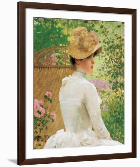 Lady in the Garden-Paul Peel-Framed Premium Giclee Print