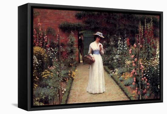 Lady in the Garden-Edmund Blair Leighton-Framed Stretched Canvas