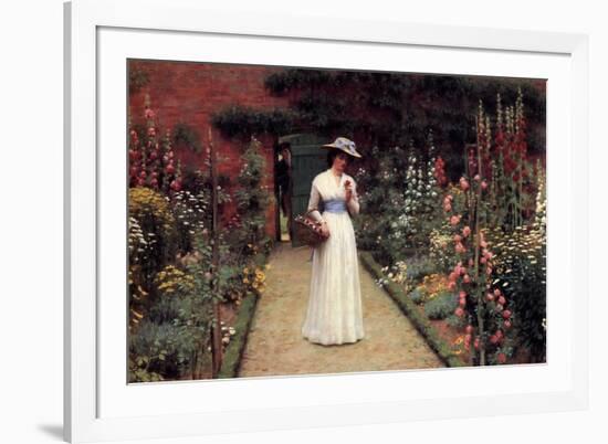 Lady in the Garden-Edmund Blair Leighton-Framed Art Print