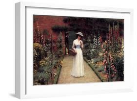 Lady in the Garden-Edmund Blair Leighton-Framed Art Print