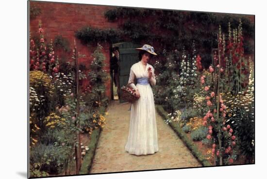 Lady in the Garden-Edmund Blair Leighton-Mounted Art Print