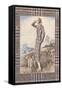 Lady in the Highlands with Wire-Haired Terrier-null-Framed Stretched Canvas
