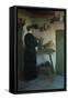 Lady in the Kitchen-Viggo Johansen-Framed Stretched Canvas