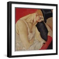 Lady in Top Hat, 1919-Boris Dmitryevich Grigoriev-Framed Giclee Print