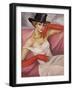 Lady in Top Hat-Boris Dmitryevich Grigoriev-Framed Giclee Print