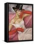 Lady in Top Hat-Boris Dmitryevich Grigoriev-Framed Stretched Canvas