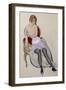 Lady in Underwear, 1917 (W/C)-Gerda Marie Frederike Wegener-Framed Giclee Print