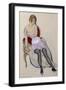 Lady in Underwear, 1917 (W/C)-Gerda Marie Frederike Wegener-Framed Giclee Print