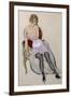 Lady in Underwear, 1917 (W/C)-Gerda Marie Frederike Wegener-Framed Giclee Print