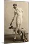 Lady in Underwear and Shoes-null-Mounted Art Print