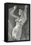 Lady in Underwear with Screen and Cattails-null-Framed Stretched Canvas