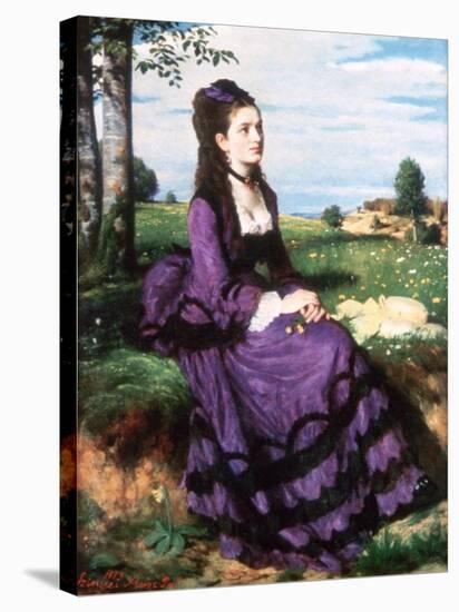 Lady in Violet, 1874-Pal Szinyei Merse-Stretched Canvas