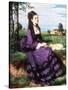 Lady in Violet, 1874-Pal Szinyei Merse-Stretched Canvas