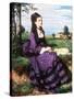 Lady in Violet, 1874-Pal Szinyei Merse-Stretched Canvas