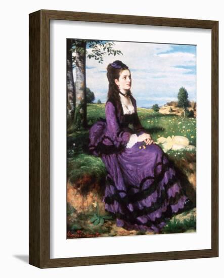 Lady in Violet, 1874-Pal Szinyei Merse-Framed Giclee Print