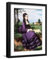 Lady in Violet, 1874-Pal Szinyei Merse-Framed Giclee Print