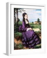 Lady in Violet, 1874-Pal Szinyei Merse-Framed Giclee Print