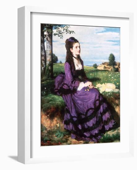 Lady in Violet, 1874-Pal Szinyei Merse-Framed Giclee Print