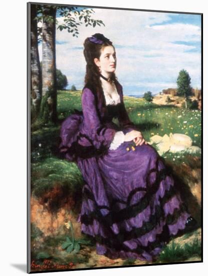 Lady in Violet, 1874-Pal Szinyei Merse-Mounted Giclee Print