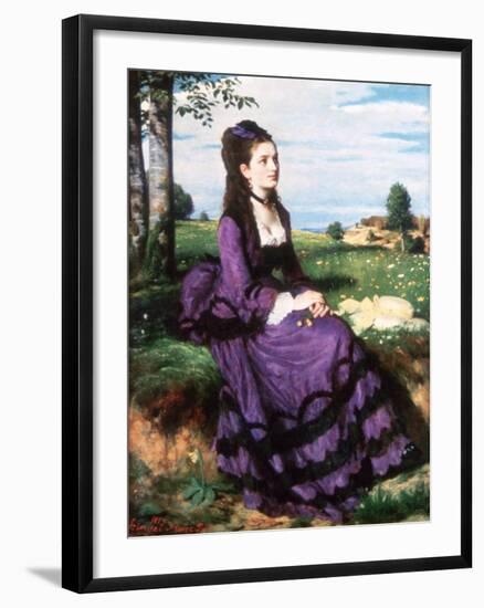 Lady in Violet, 1874-Pal Szinyei Merse-Framed Giclee Print