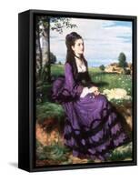 Lady in Violet, 1874-Pal Szinyei Merse-Framed Stretched Canvas