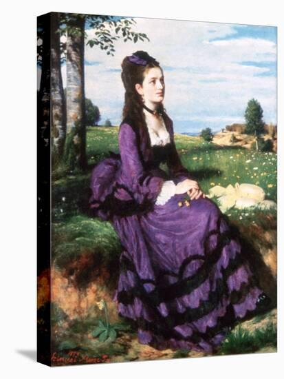 Lady in Violet, 1874-Pal Szinyei Merse-Stretched Canvas