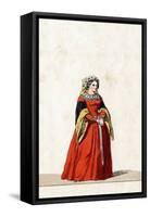 Lady-In-Waiting, Costume Design for Shakespeare's Play, Henry VIII, 19th Century-null-Framed Stretched Canvas