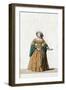 Lady-In-Waiting, Costume Design for Shakespeare's Play, Henry VIII, 19th Century-null-Framed Giclee Print