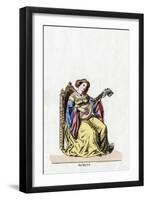 Lady-In-Waiting, Costume Design for Shakespeare's Play, Henry VIII, 19th Century-null-Framed Giclee Print