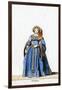 Lady-In-Waiting, Costume Design for Shakespeare's Play, Henry VIII, 19th Century-null-Framed Giclee Print