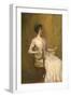 Lady in White, C.1901 (Oil on Panel)-Thomas Wilmer Dewing-Framed Giclee Print