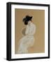 Lady in White on Chair, 2015-Susan Adams-Framed Giclee Print