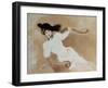 Lady in White on Lounge, 2014-Susan Adams-Framed Giclee Print