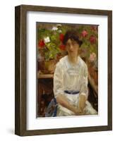 Lady in White-Francis Campbell Boileau Cadell-Framed Giclee Print