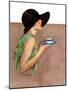 "Lady in Wide Brim Hat Holding Tea Cup,"March 24, 1928-Penrhyn Stanlaws-Mounted Premium Giclee Print