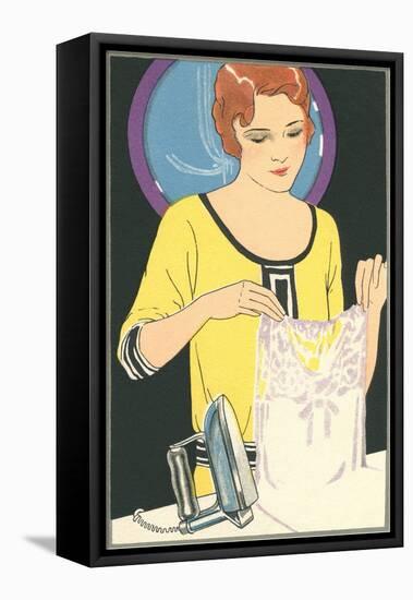 Lady Ironing Camisole-null-Framed Stretched Canvas